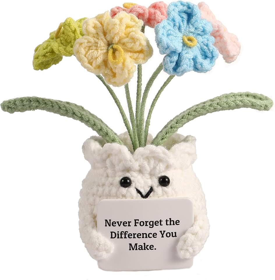 Crochet Flower Potted Plant Gift