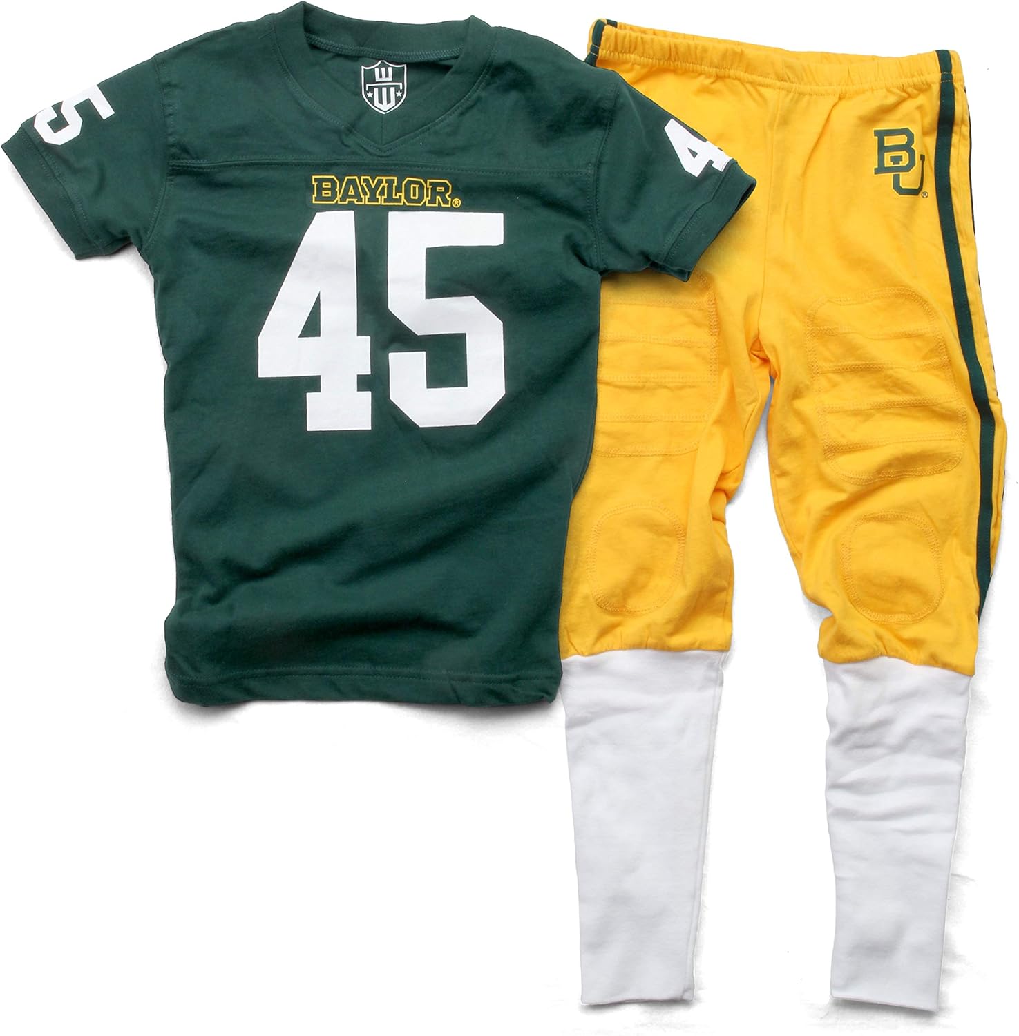 Wes & Willy Baylor Bears SS Football Pajama 4 / As Shown