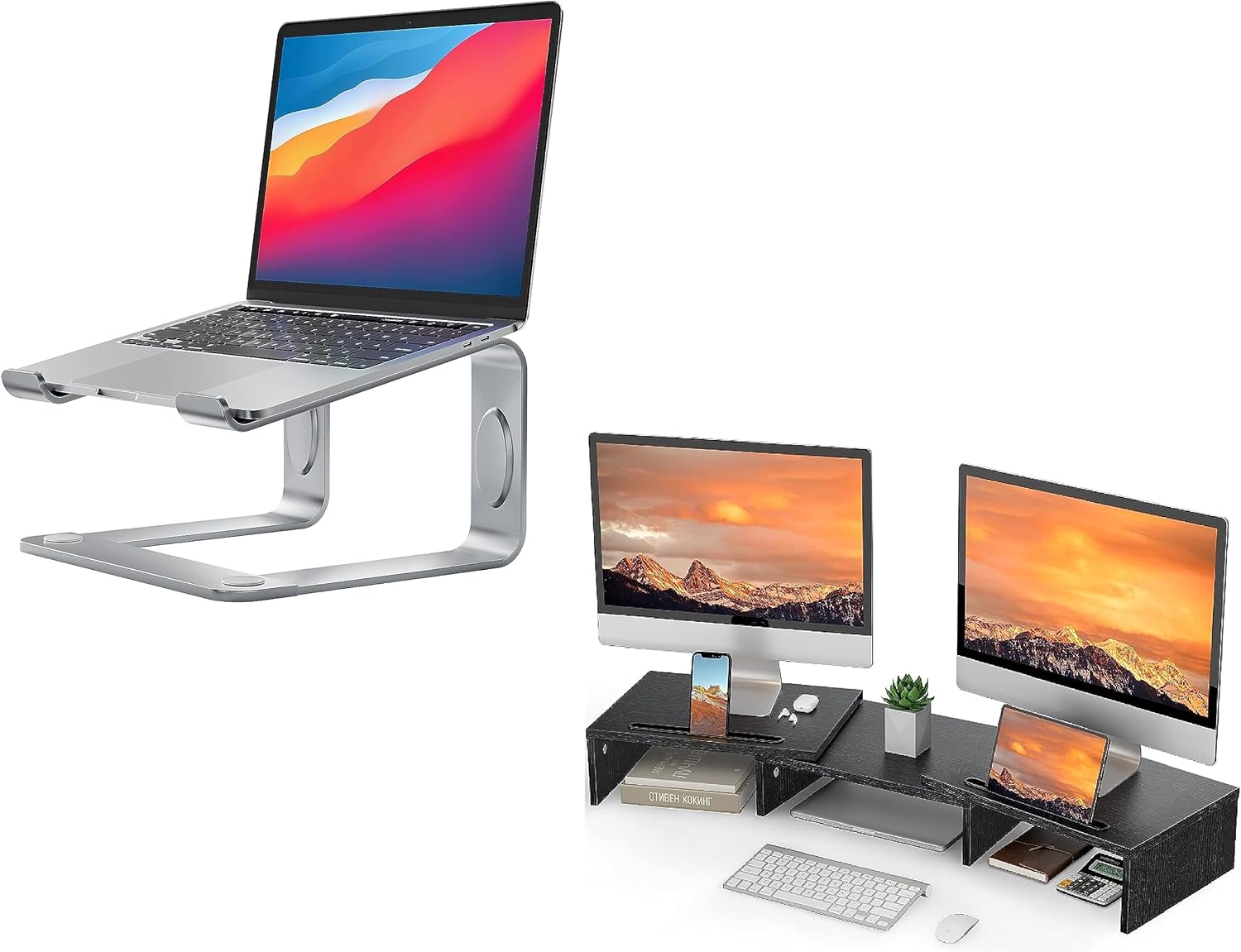 LORYERGO Laptop Stand & Dual Monitor Stand,Monitor Stand