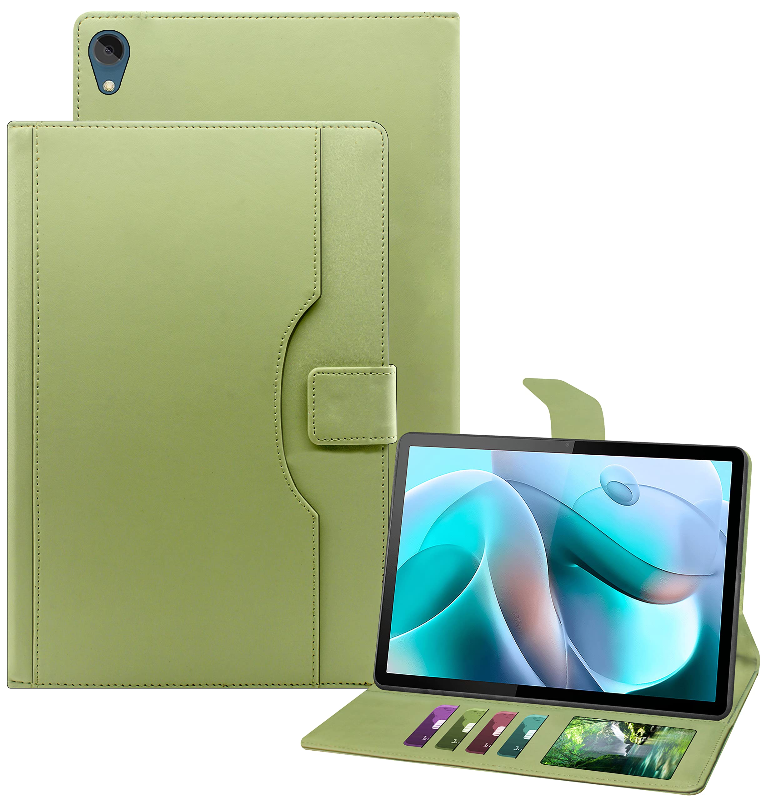 TGK Multi-Angle with Viewing Stand Leather Flip Case Cover for Motorola Moto Tab G70 LTE 11 inch (Mint Green) (B09W9DJKCS) Amazon Price History, Amazon Price Tracker