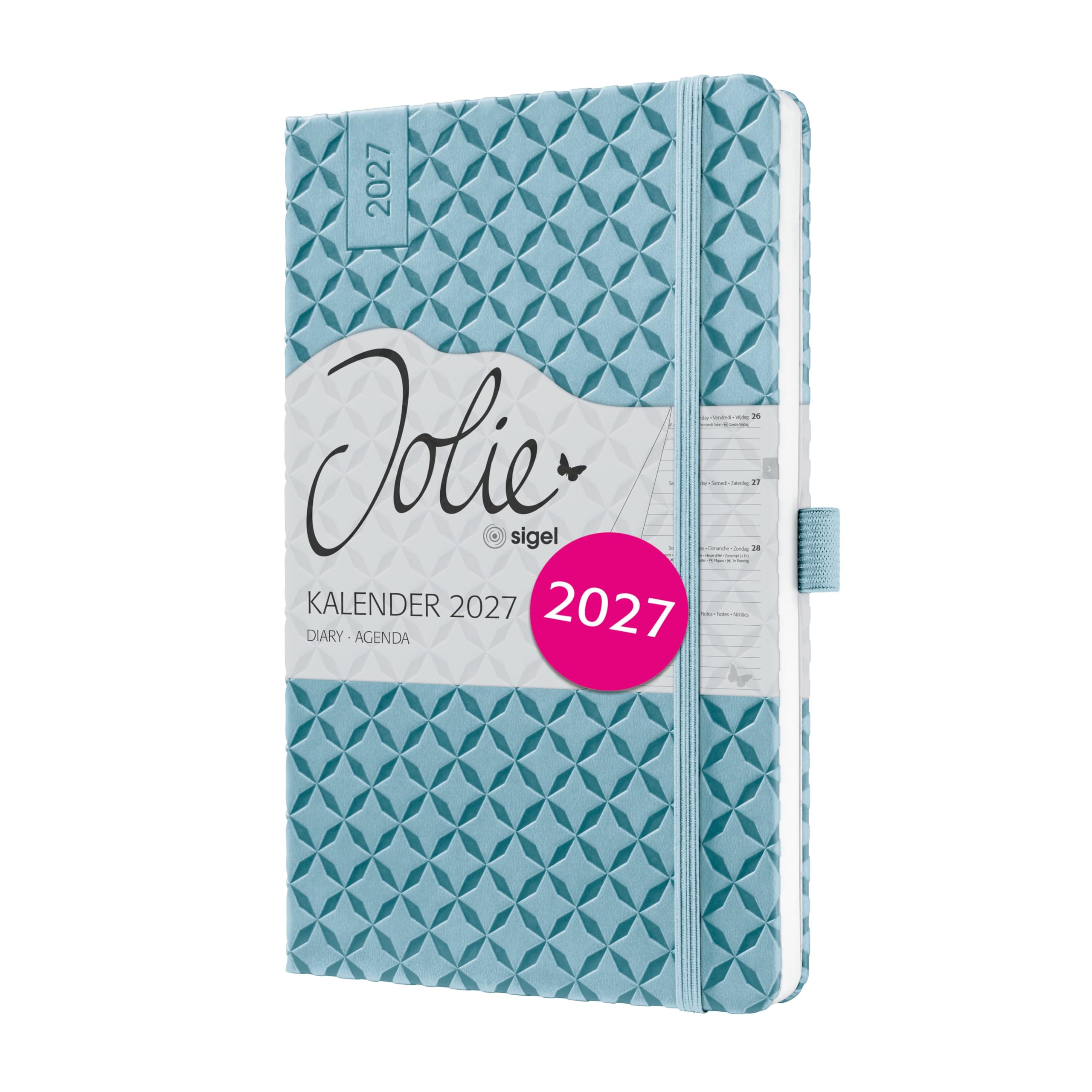SIGEL Jolie 2027 weekly planner A5, hard cover