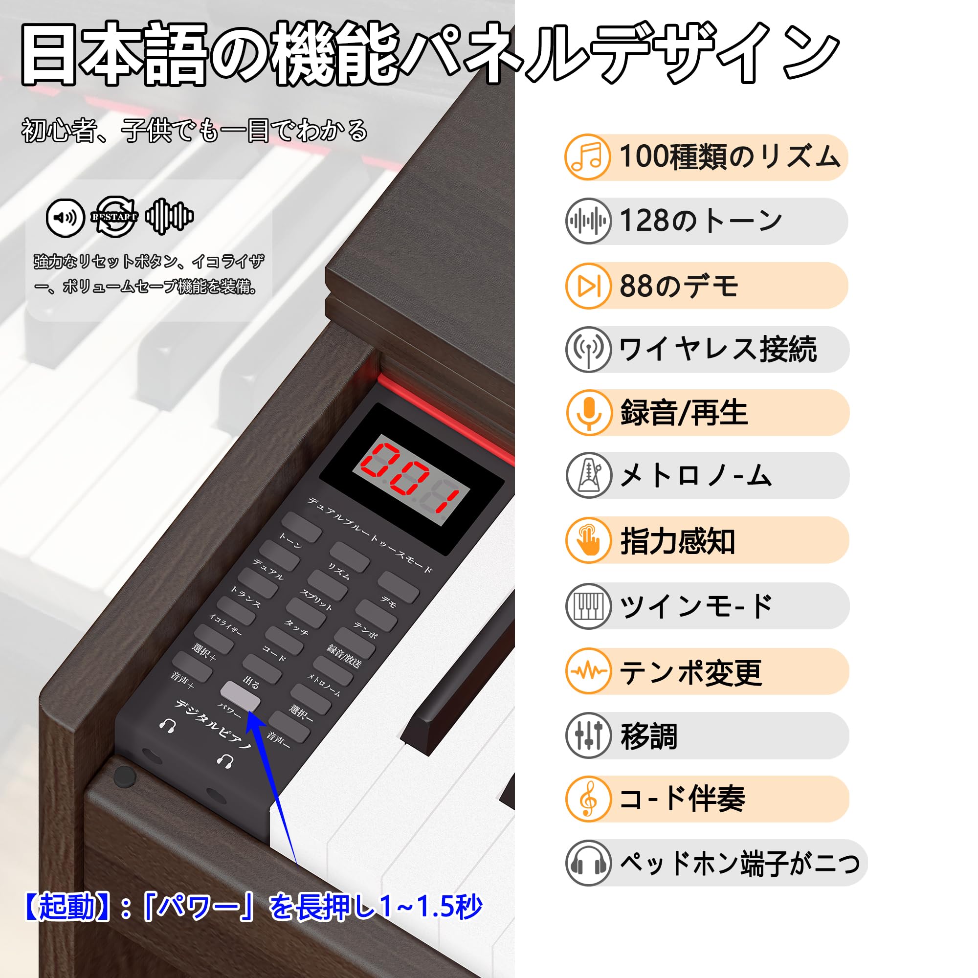 【最終価格】IKTMI 電子ピアノ 88鍵盤 ハンマーアクション 3本ペダル 最終価格】IKTMI 電子ピアノ 88鍵盤 ハンマーアクション 3本ペダル