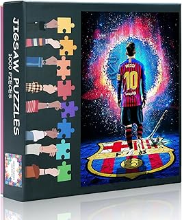 1000 Piece Barcelona Jigsaw Puzzle Soccer Legend Back View Wall Art, Iconic Camp NOU Moments Collector's Edition Premium Paper Puzzle 27.5x19.7 Inch