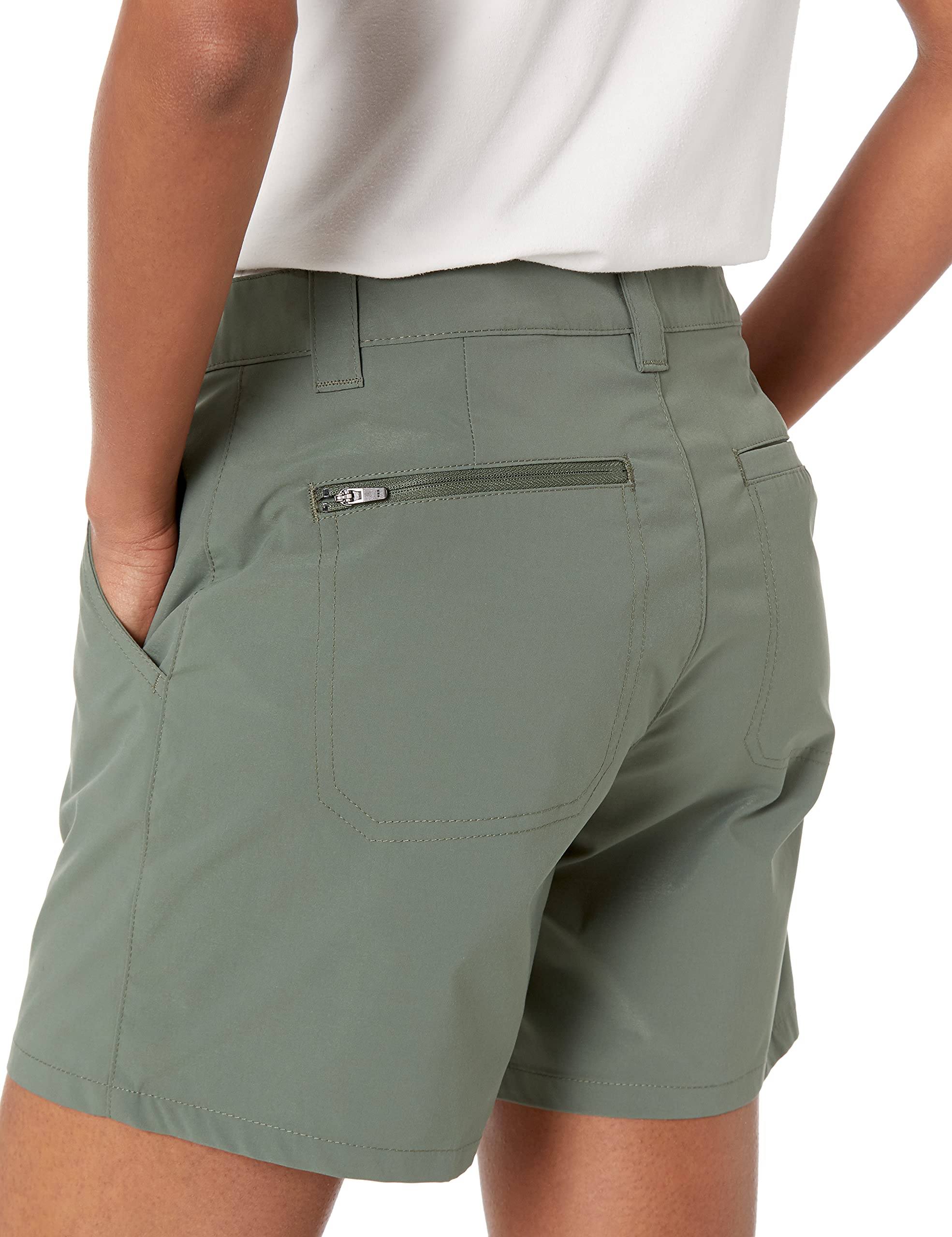 Amazon Essentials Pantalones Cortos de Senderismo en Tejido elástico con Bolsillos y Entrepierna de 12,5 cm Mujer