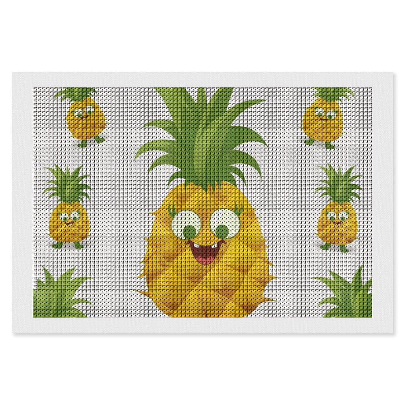 NONHAI Diamond Painting Kits for Adults - DIY Diamond Art Kits for Beginners - Full 5D Paint Drill Diamond Dots Paintings- Pineapple Diamonds Pictures Gem Art and Craft Wall Decor 8"x12"