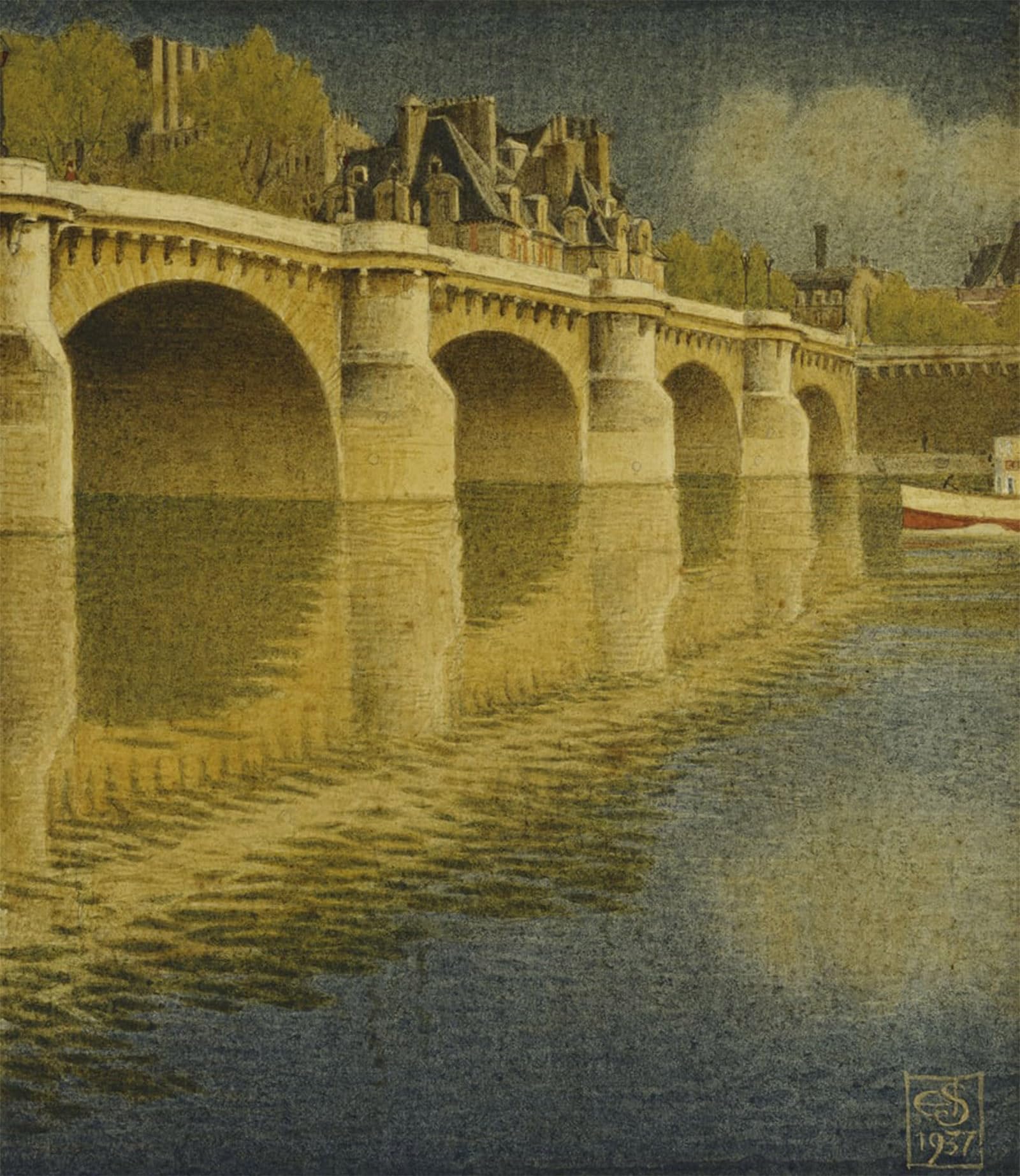POSTERIIk Famous Animal Posters Vintage Picture Pont Henri Iv by Edward Southall Modern Wall Decor for Home Decor 60x90cm