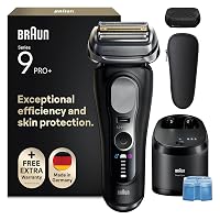 Braun Serie 9 Pro + Rasoio Elettrico Barba Nero, Smartcare 9690cce Custodia