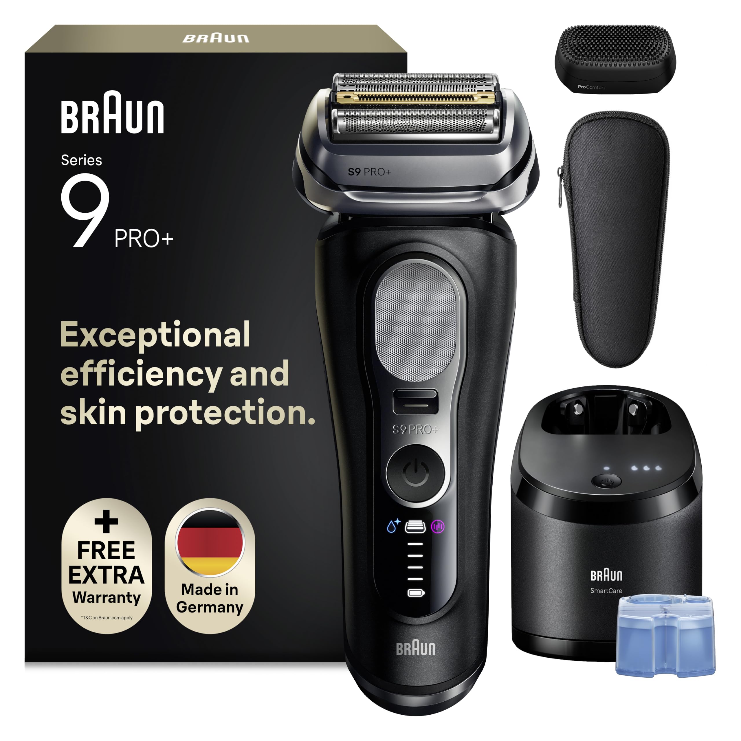 Braun Rasierer Herren Elektrisch Series 9 PRO+, 9690cce, Schwarz