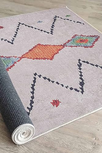 Miniatura 6 de LaModaHome Alfombra antideslizante - Alfombra escandinava suave, lavable a máquina, para dormitorio, interior y exterior, resistente a las manchas,