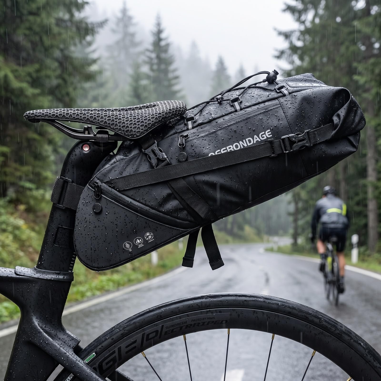 Voxlara 12 L Borsa da Sella per Bicicletta, 100% Impermeabile | Borsa Sottosella Borse Bici per Bici da Corsa e MTB Riflettent Portaoggetti da Sella Leggero Per Ciclismo Bike Bag