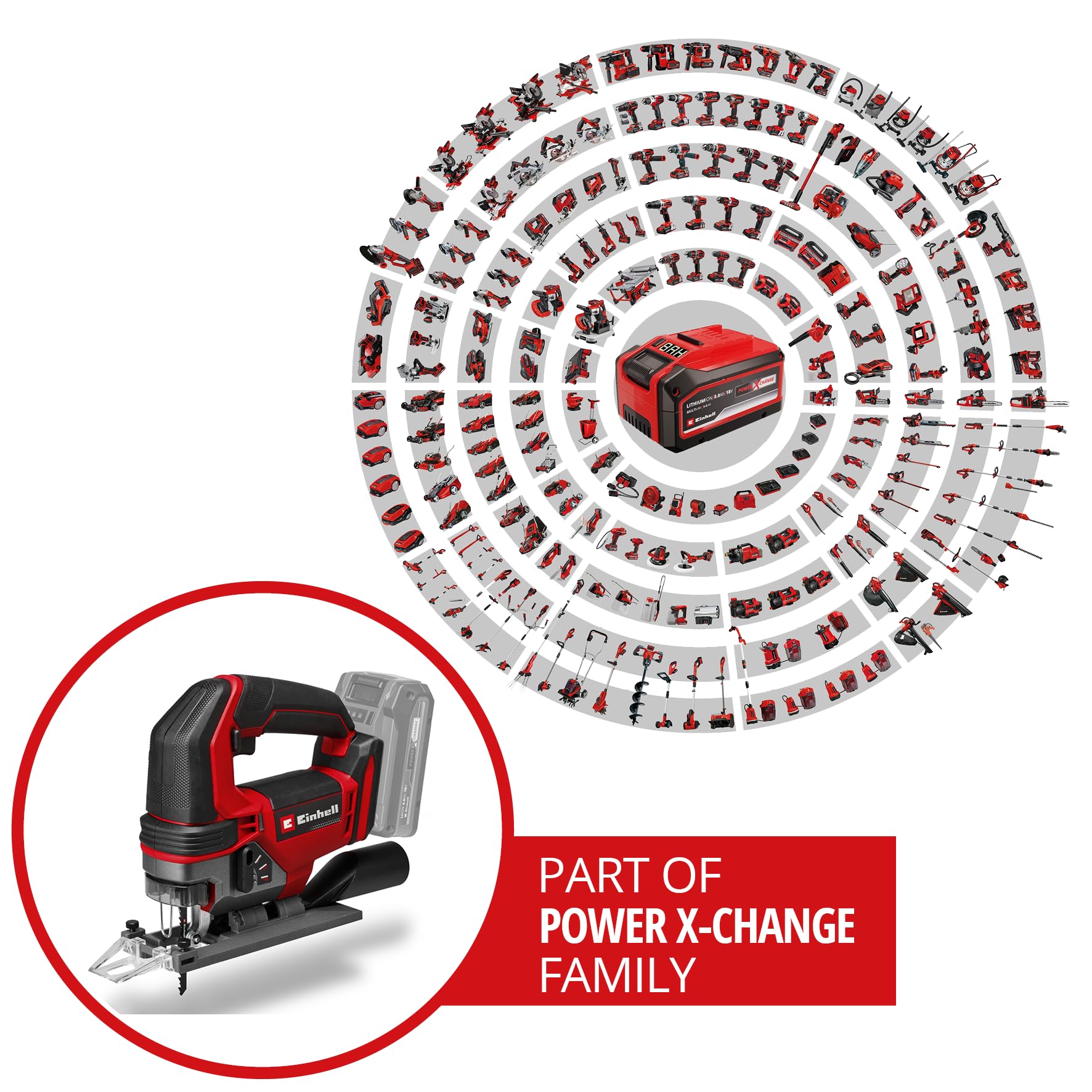 Einhell TE-JS 18/100 Li-Solo Sierra de Calar 18V 100mm Power X-Change