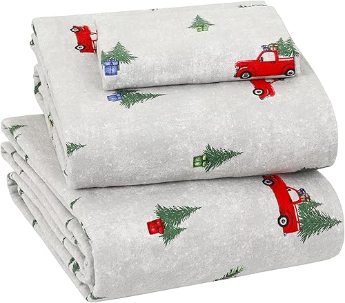 Miniatura 1 de Sleepdown - Juego de sábanas de franela 100% algodón cepillado doble supersuaves, sábana bajera con bolsillo de 16 pulgadas de profundidad y 2