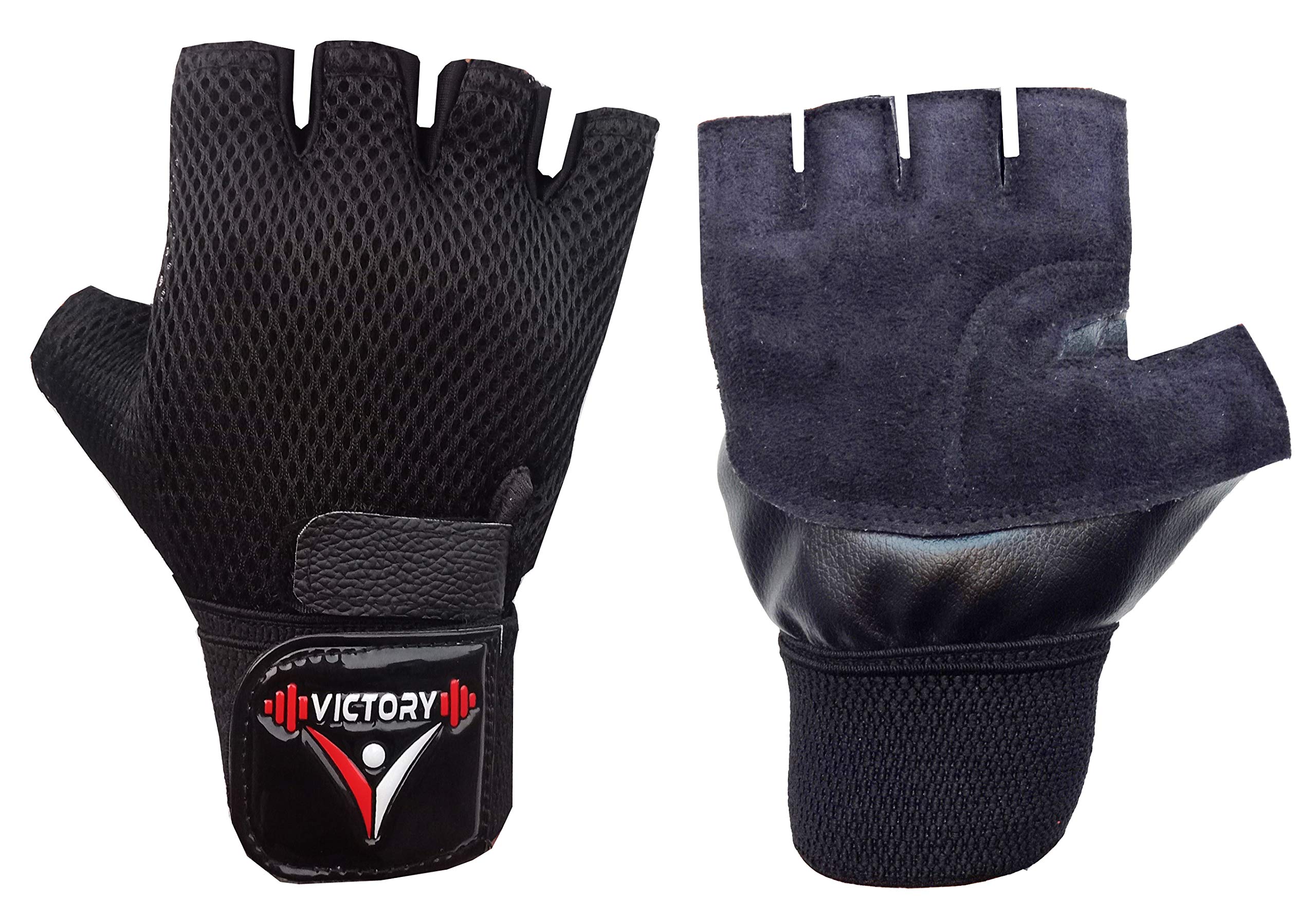 Victory - Never Step Back Best Gym Glove Leather Palm with Wrist Support # Men, Women # Ace Black -7 (B089DKPCLR) Amazon Price History, Amazon Price Tracker