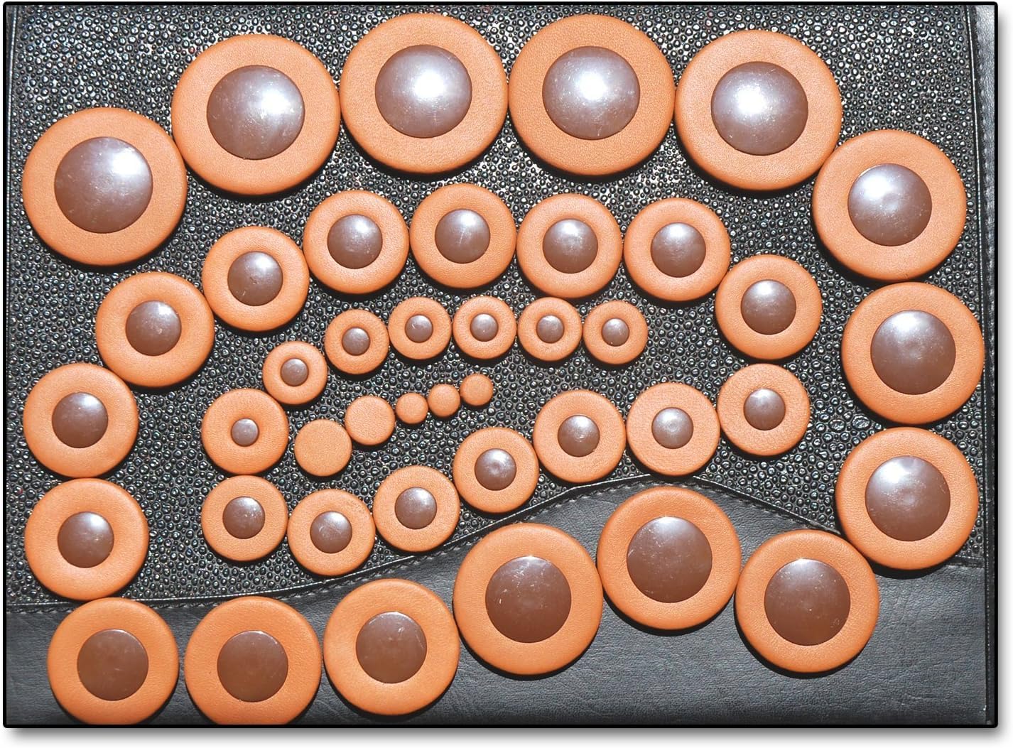 Universal Deluxe Leather Pads for Alto Saxophone (47 Cuscinetti) Soundman per Sassofono Contralto 47 pezzi Risuonatori plastica Universal