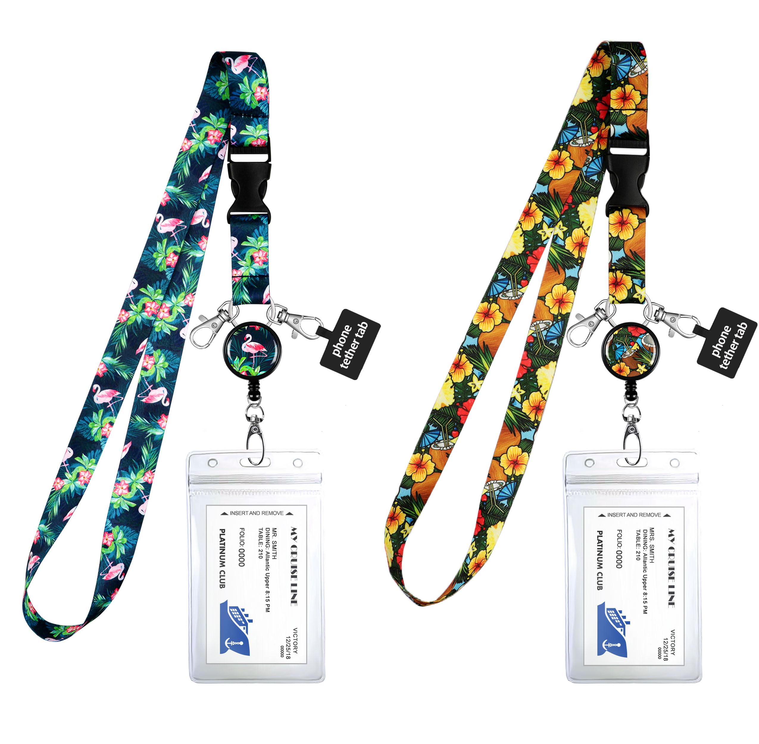 2-Pack Cruise Lanyard & Waterproof ID Key Card Holder Clip. Matching Retractable Badge Reel. Bonus Travel Organizer Bag. Essential Cruise Ship Accessories. 2-Pack. 2 Lanyards + Bonus Travel Bag