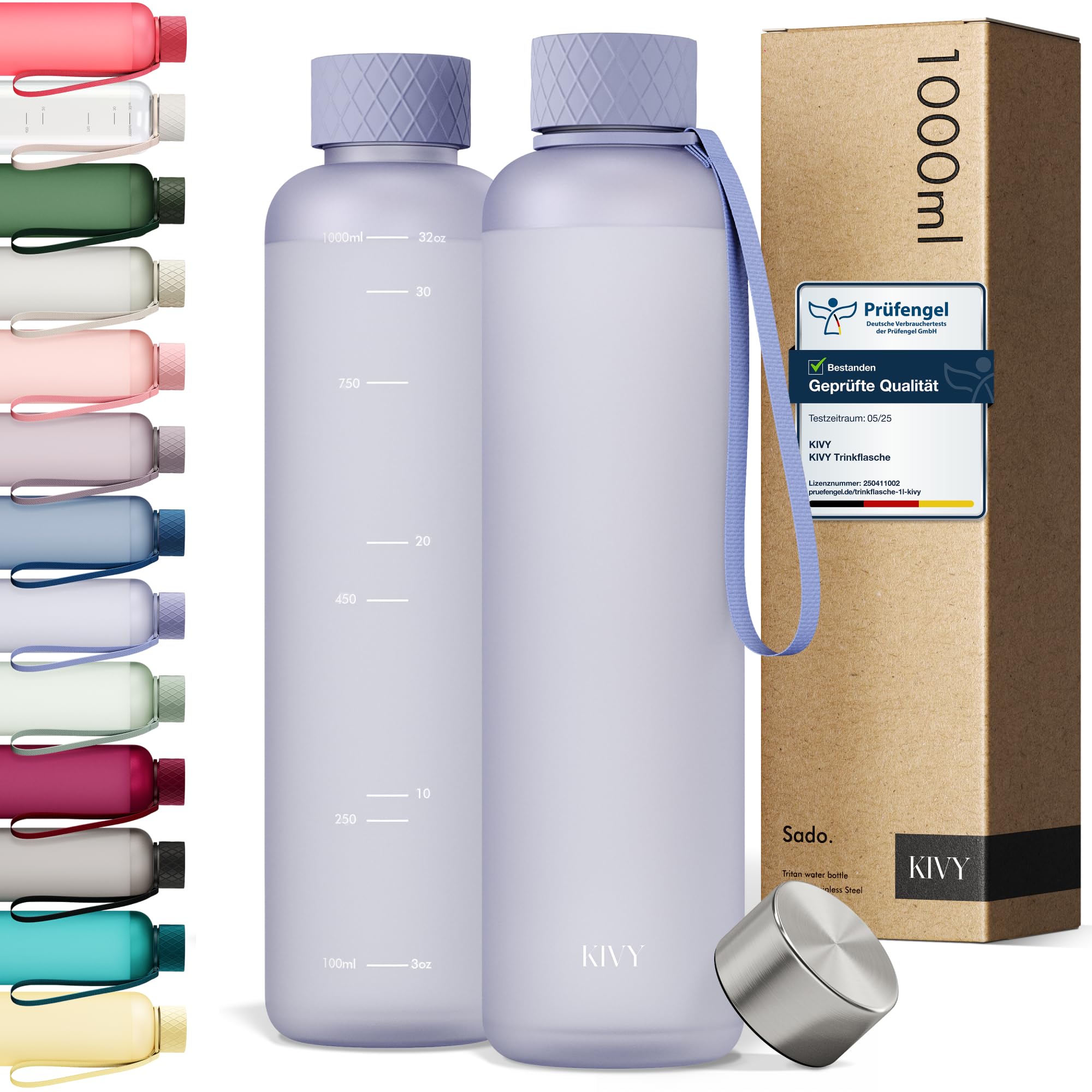 KIVY Tritan-Wasserflasche der 2. Generation