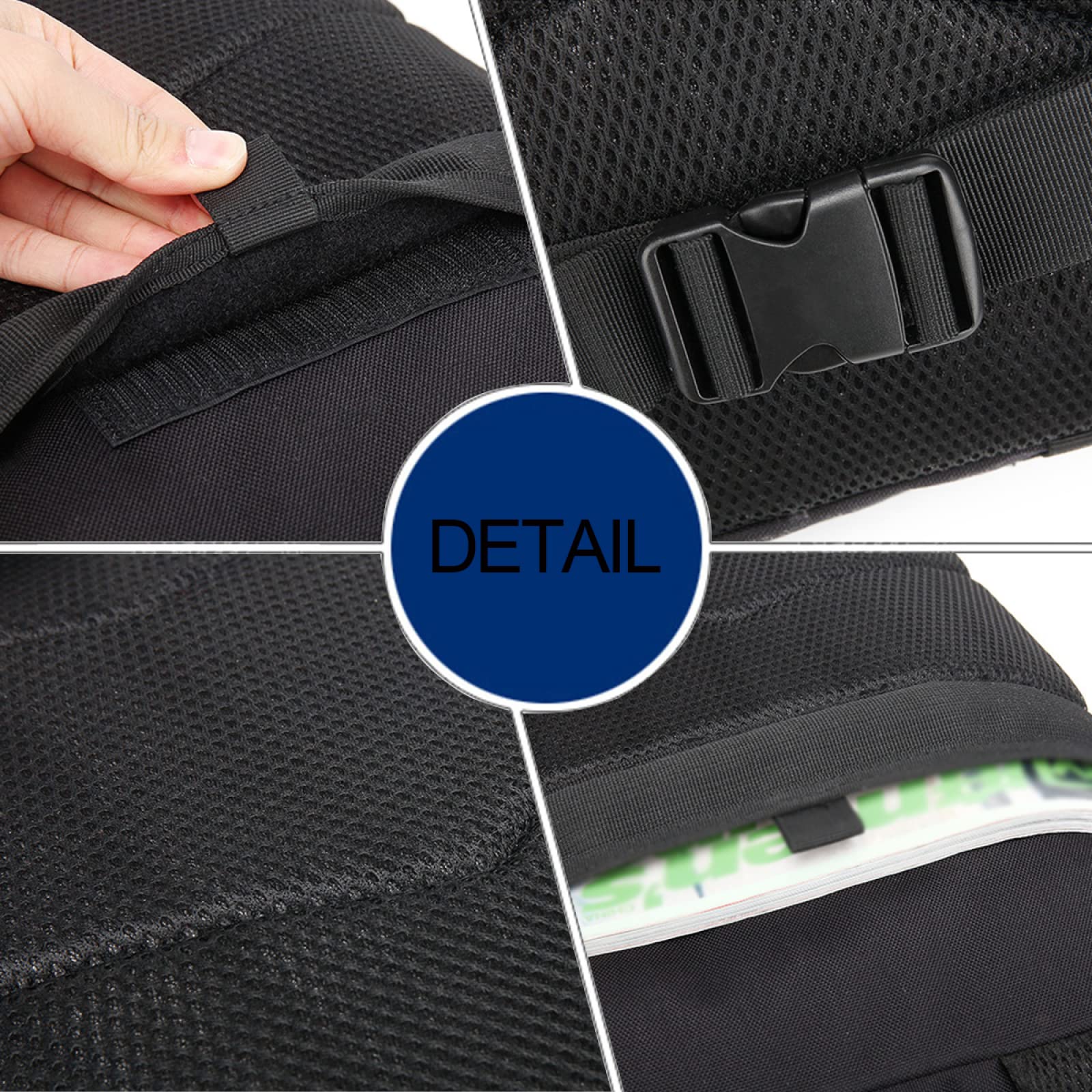 YUANZHOU Mochila táctica de 50L, mochilas grandes, mochila de asalto para exteriores, senderismo, Camping, senderismo, caza, montañismo, viajes,Blue