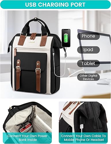 Miniatura 7 de LOVEVOOK Mochila para laptop de 18 pulgadas para mujer, mochila de viaje extragrande, mochila para profesores, bolsas de trabajo de enfermera, bolsa