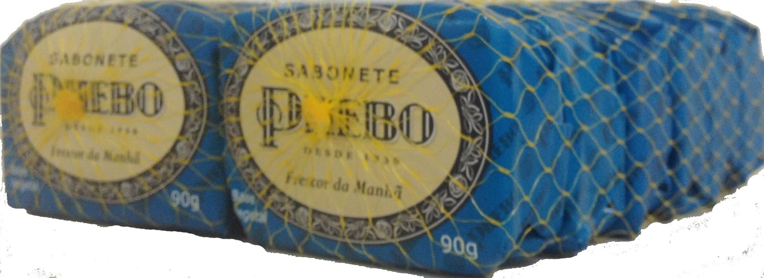 Phebo Linha Tradicional Sabonete em Barra de Glicerina Frescor da Manha (12 x 90 Gr) Classic Collection - Glycerin Bar Soap Morning Freshness (12 x 3.2 Net Oz)