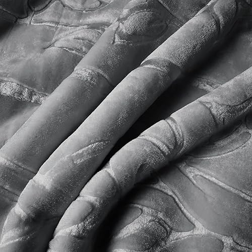 Miniatura 4 de MERRY HOME Manta de forro polar coreano tamaño King, 85 x 95 pulgadas, 9 libras, una sola capa, suave y cálida manta de visón gruesa Raschel en