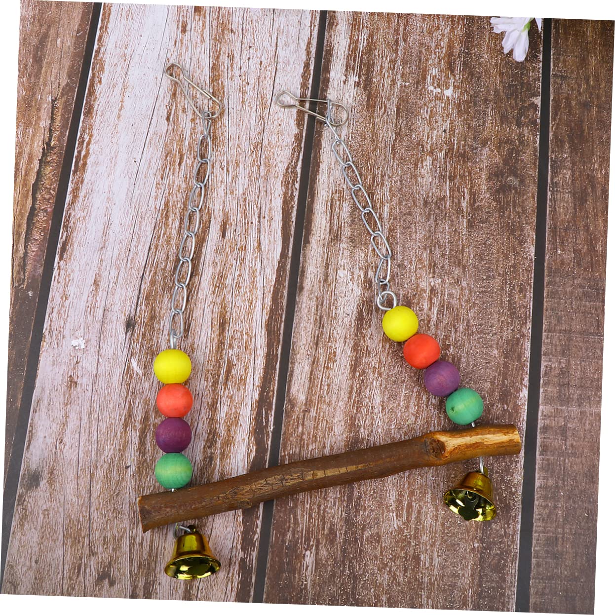 VANZACK 3stücke Parrot Beads Swing Bunte Holzspielzeug Schaukel Für Kleine Vögel Für Wellensittiche Und Papageien Fördert Spiel Und Sicheres Material