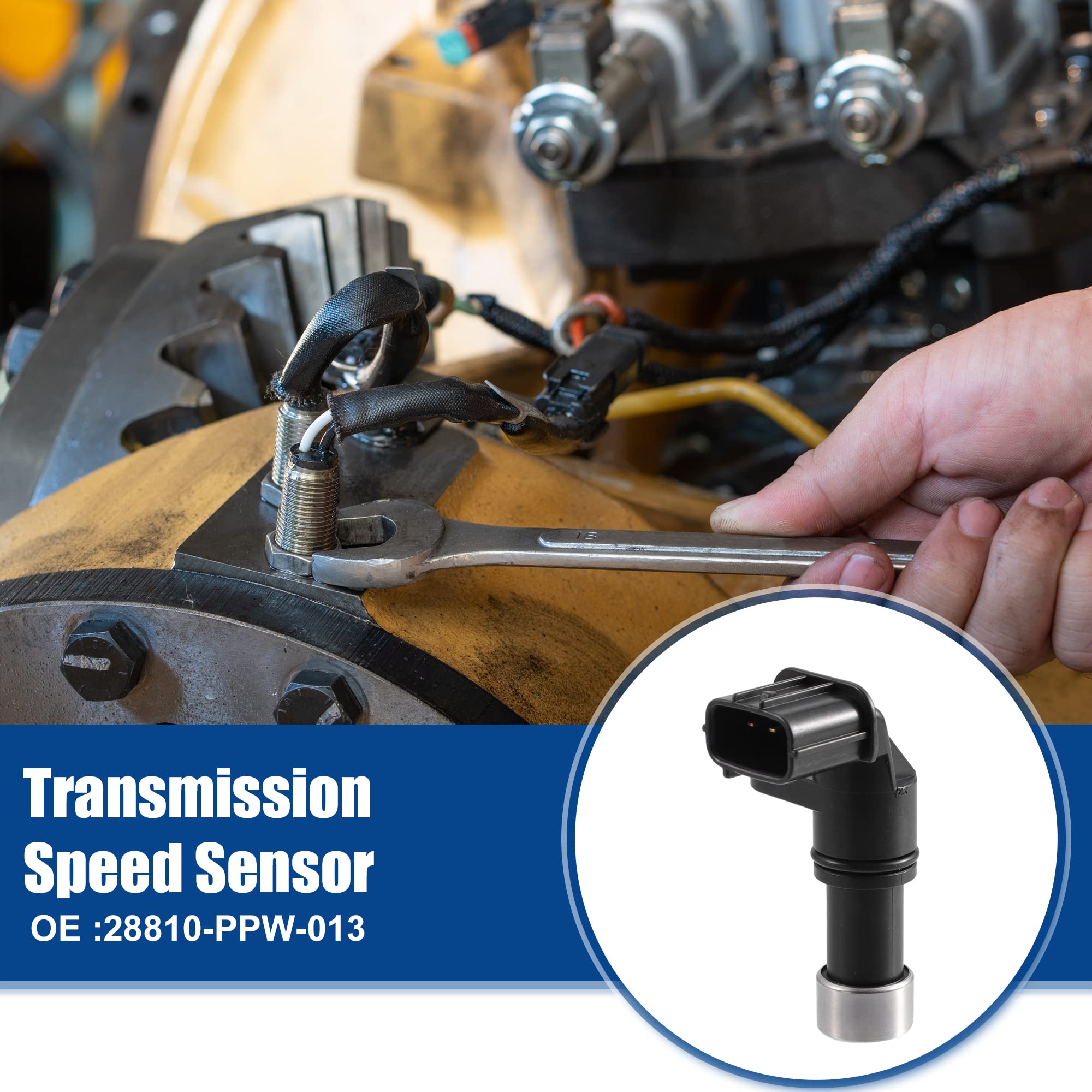 X AUTOHAUX Transmisión Velocidad Sensor para Honda Accord - 1 PiezaNegro