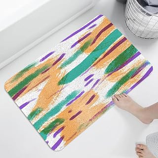 Woven Loofah Area Rug, Minimalist Abstract Art Low-Profile Floor Covering for Living Room & Bedroom 3x3ft/36x36in/90x90cm
