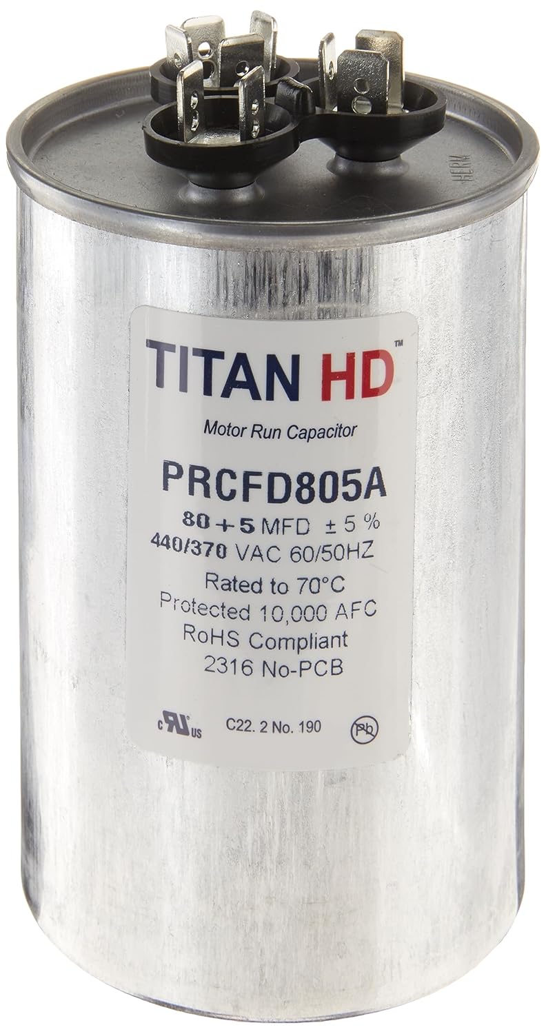 Packard Titan Hd 80+5Mfd, 440/370V, Round Prcfd805A