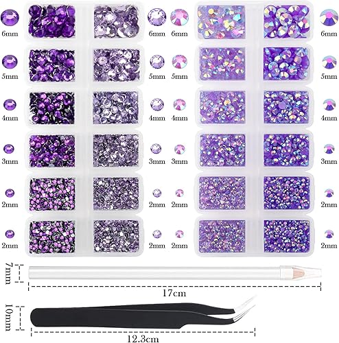 Miniatura 9 de 15000 unidades de diamantes de imitación de resina de la serie negra de 0.18 a 0.18 pulgadas, redondos sin termofijar, gelatina y parte inferior