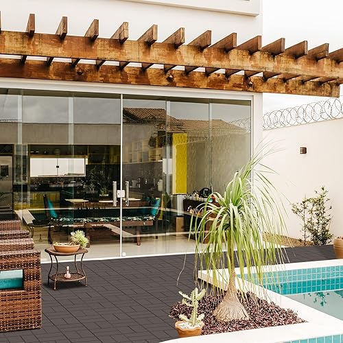 Vista 33 de Goovilla Azulejos de plástico entrelazados para terraza, paquete de 9 pisos de patio al aire libre, azulejos entrelazados de 12 x 12 pulgadas