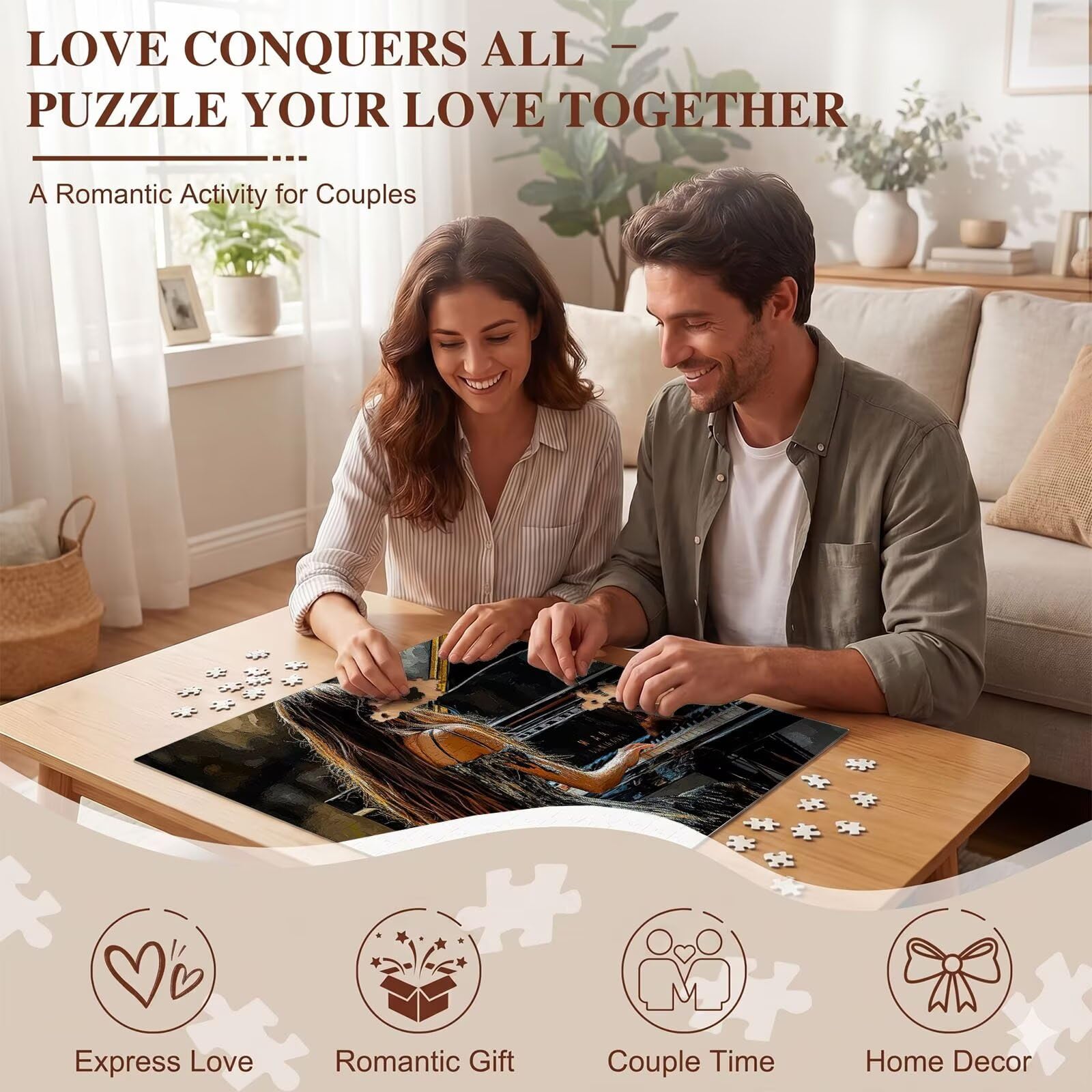 Puzzle 5000 Pezzi Classici, Puzzle Bellezza pianoforte, 156 x 105 cm, Gioco Educativo e Antistress in Legno con Poster Incluso, Ttività DIY per Famiglia, Regalo per Appassionati, Decor Parete, f0-747