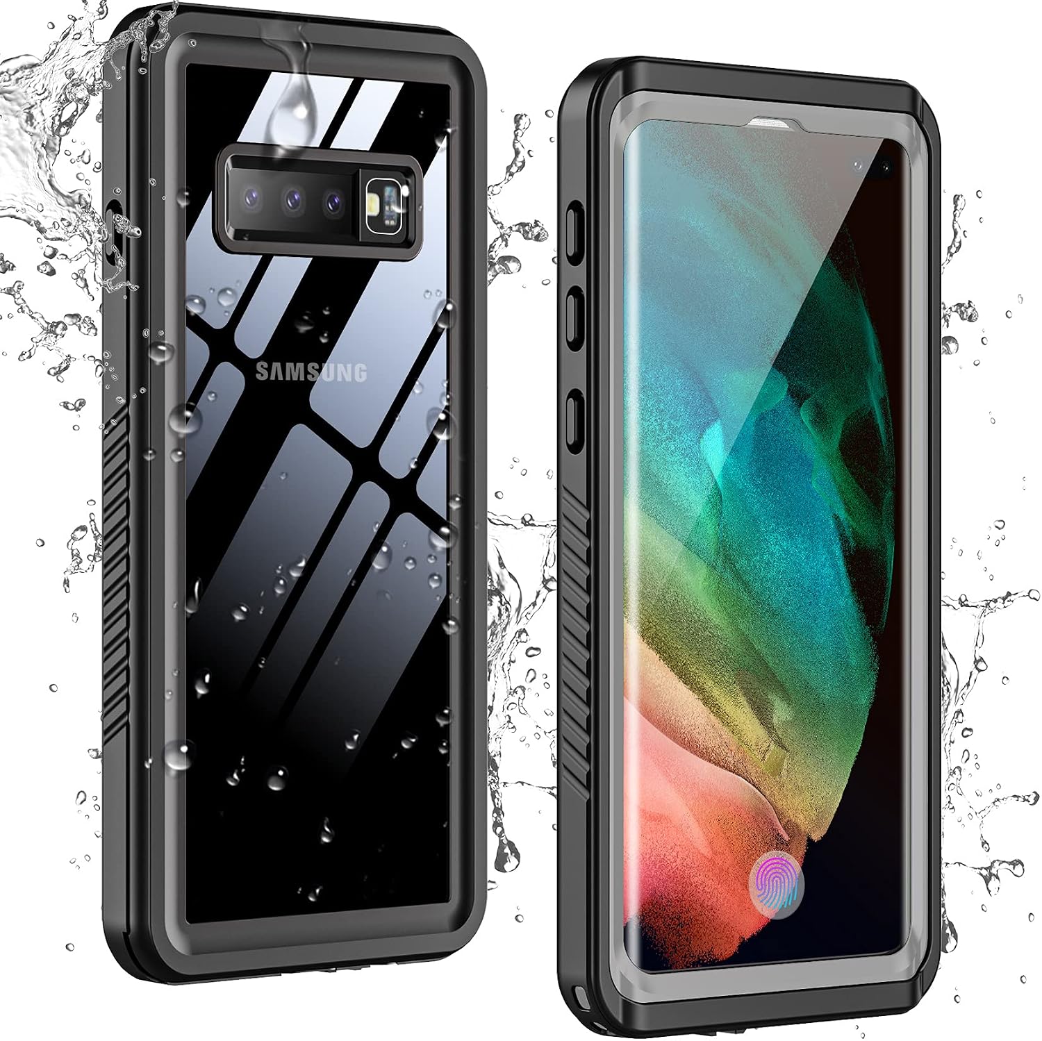 Temdan for Samsung Galaxy S23 Plus Case, [Built-in Screen Protector]+[2Pcs Lens Protector][Touch Sensitive][Anti-Scratch][Military Grade Shockproof] Full Body Protection Case for S23+ Plus