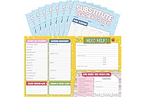 8- Pack Substitute Teacher Folder: Empowering Substitute Teachers in the Classroom