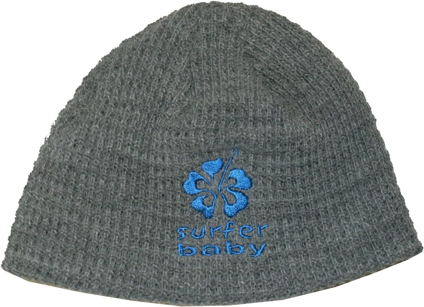 Surfer Baby Logo Grey Knit Beanie Hat Skullcap for Infants and Toddlers