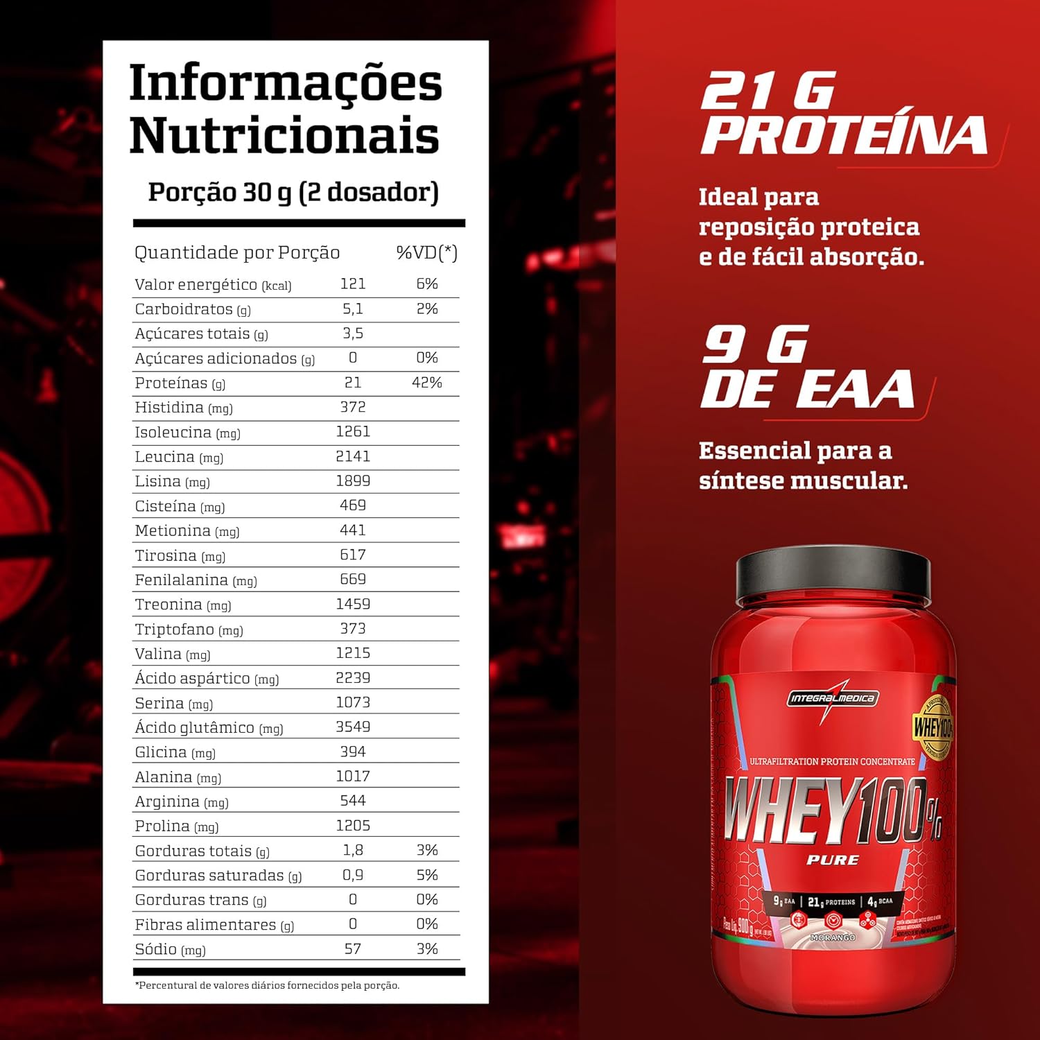Integralmedica – Whey Protein Concentrado Morango 100% Pure – 21g de Proteína por Scoop, Suplementação Alimentar Pós-Treino, Fórmula Enriquecida com BCAAs – Pote 900g em promoção! Veja a oferta e mais achadinhos de Vitaminas & Suplementos 3 Hoje é o melhor dia para comprar Integralmedica – Whey Protein Concentrado Morango 100% Pure – 21g de Proteína por Scoop, Suplementação Alimentar Pós-Treino, Fórmula Enriquecida com BCAAs – Pote 900g com aquele preço maroto! Promoção! Aproveite a oferta! 3