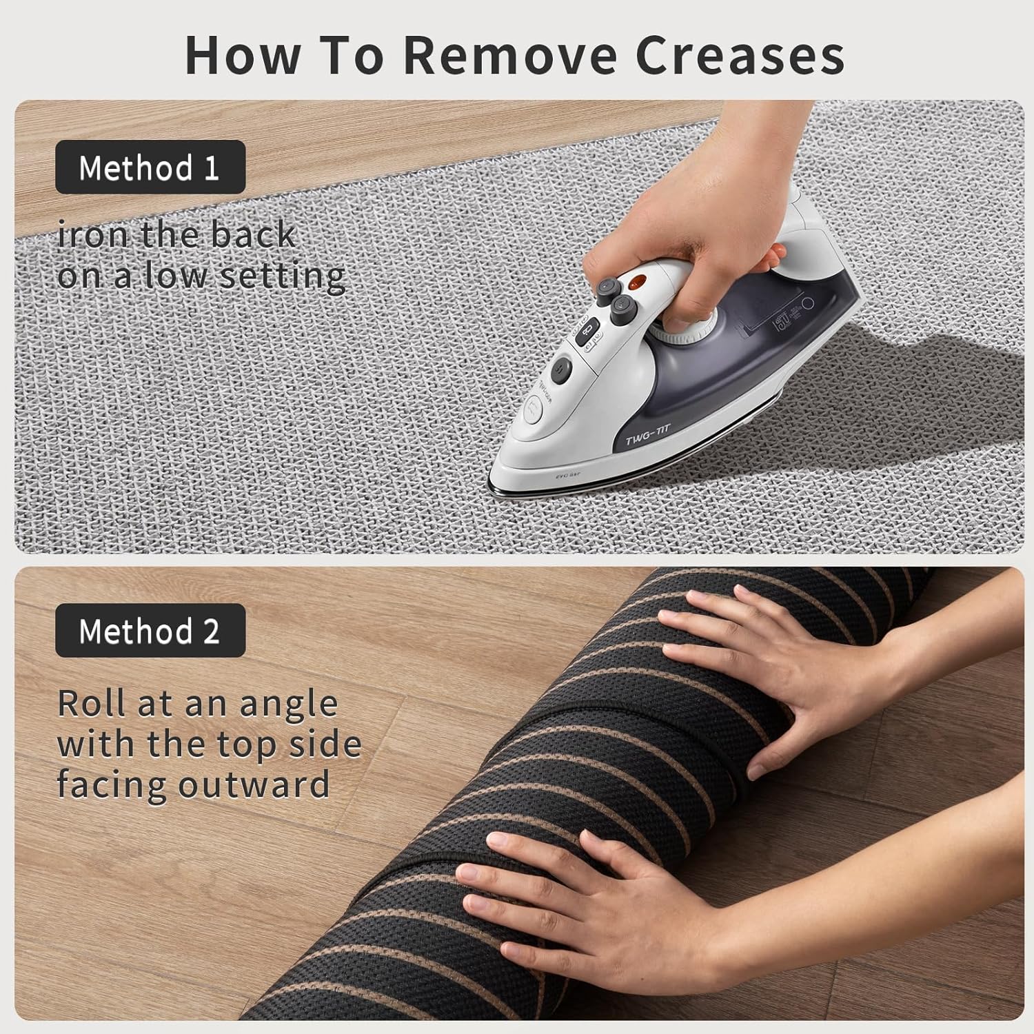 Tangsoo Rainbow Easy Jute Rug 2x4 Small Throw Rugs for Entryway,Washable Ultra Thin Outdoor Door Mat, Black Geometric Non-Slip Indoor Floor Carpet for Entrance Kitchen Hallway Bedroom Front Porch - Image 3