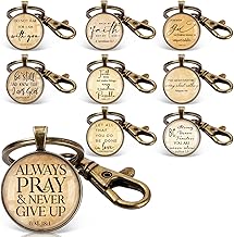 Fumete Christian Keychain Bulk Bible Verse Religious Keychain Scripture Quote Inspirational Gift for Sunday School Pastor