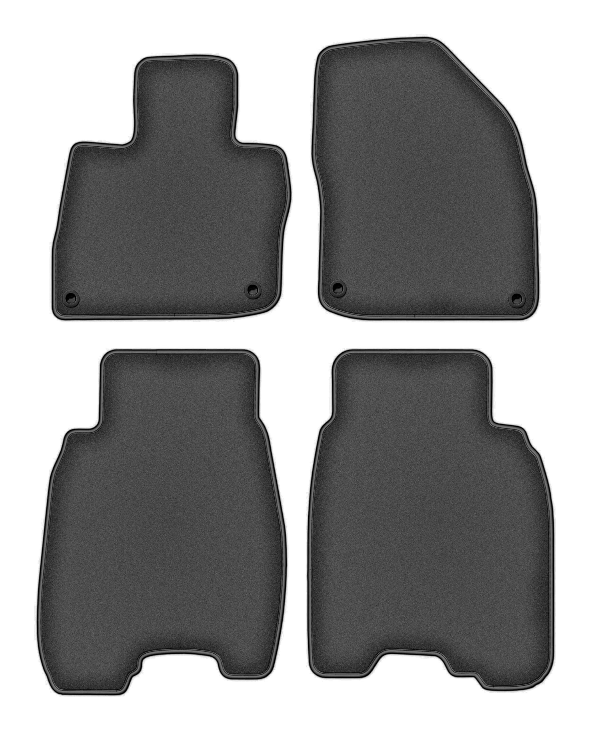 podgumowane dywaniki samochodowe, kompatybilne z Honda Civic VIII (UFO) hatchback 2006-2012 – Premium Jakość - welurowe dywaniki w kolorze grafitowym z Poliamidu 4-częściowy komplet