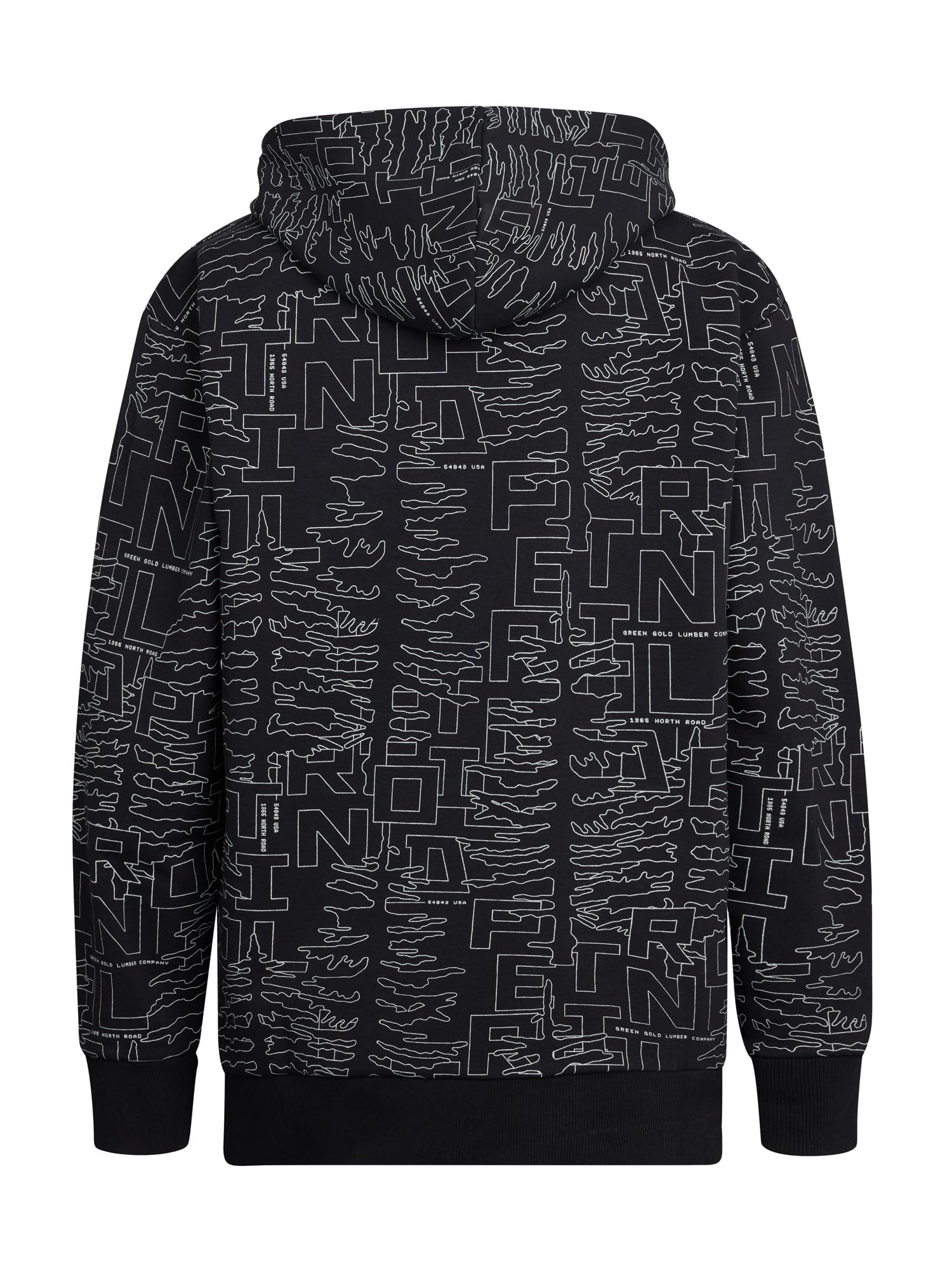 Petrol Industries - All-Over Print Hoodie Blue Ridge