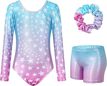 JiAmy Traje de baño de manga larga para niñas, conjunto de