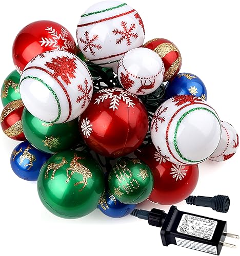 AIRIVO Luz para árbol de Navidad, 28 pies, 25 bombillas, 7 modos, efectos de iluminación, para interiores y exteriores, tira de luces para árbol de