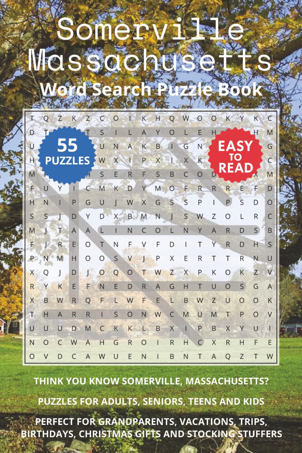 Somerville Massachusetts Word Search Puzzle Book: Think you know Somerville, Massachusetts? Puzzles for Adults, Seniors, Teens and Kids. Perfect for ... Christmas Gifts and Stocking Stuffers.