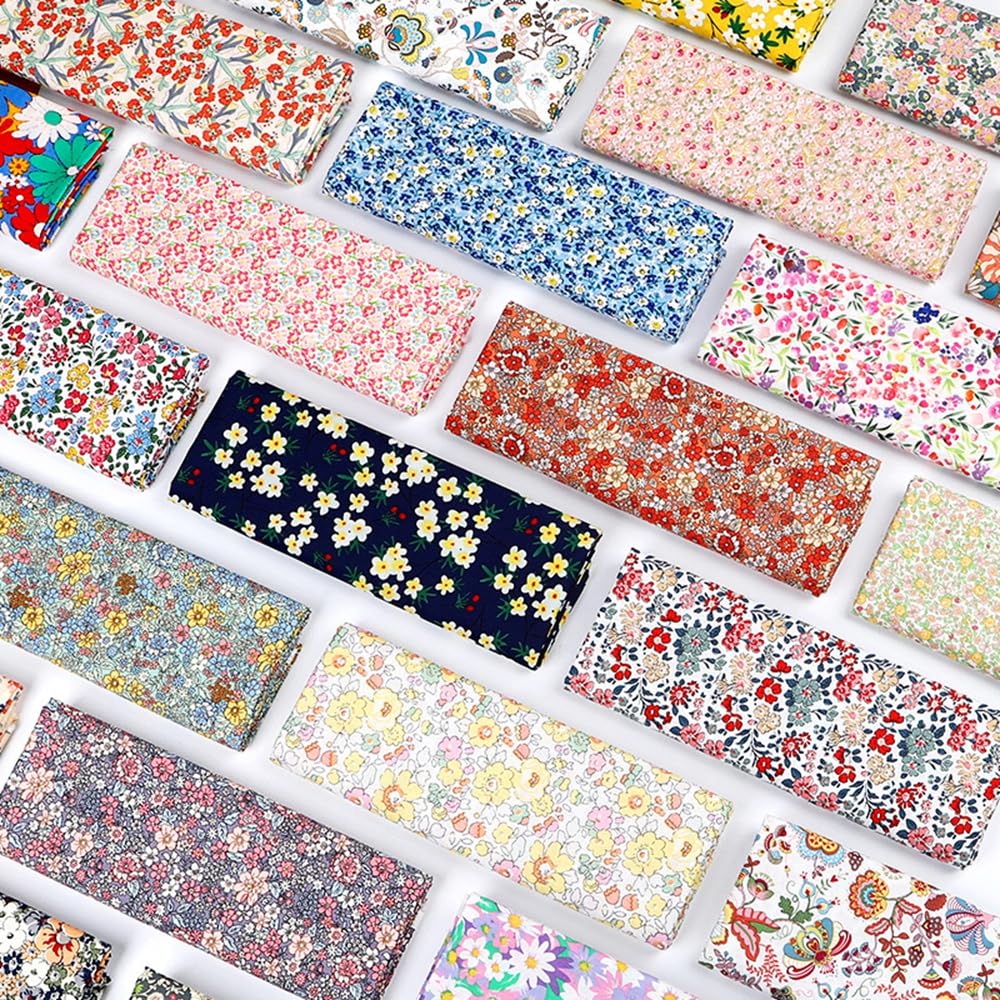 Kwiatowy, bawełniany, patchwork, materiał do szycia, towar sprzedawany na metry, zadrukowana, bawełna, zestaw materiałów, patchwork, zestaw do majsterkowania, rzemiosła, odzieży, pościeli,