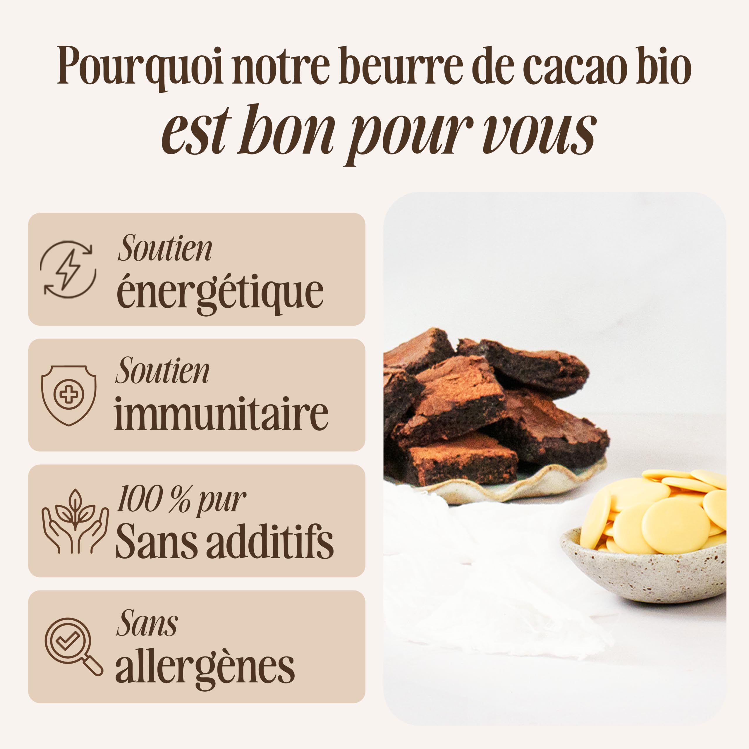 Sevenhills Wholefoods Beurre De Cacao Bio 500g