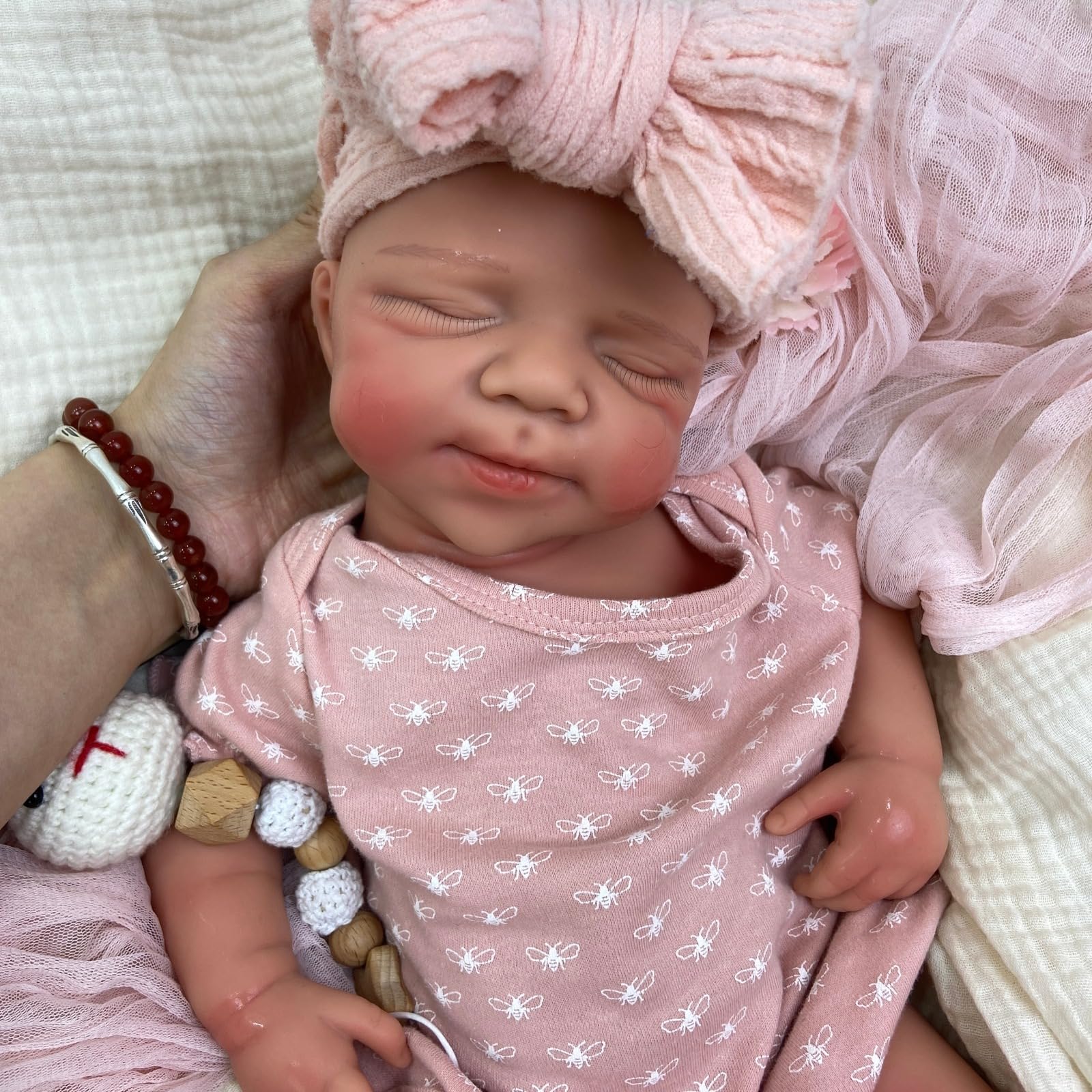 Muñeca Bebé Reborn Silicona de Cuerpo Completo,50cm con Boca Abierta