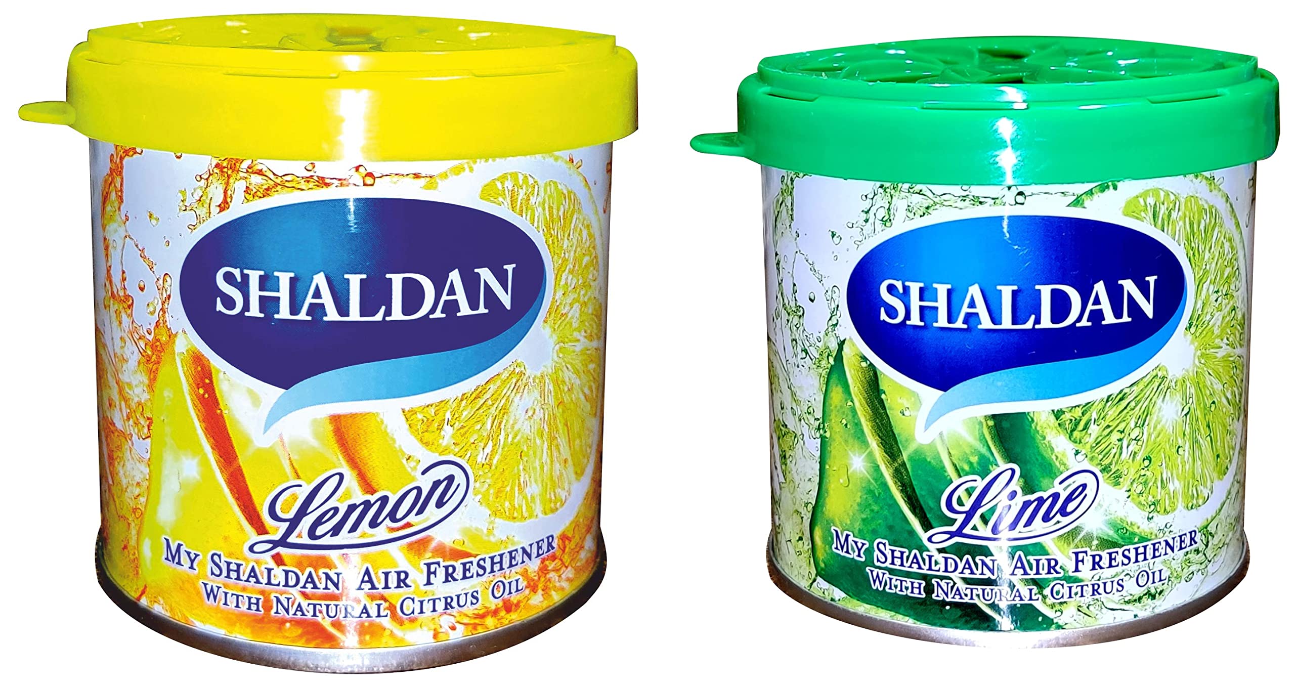 My Shaldan Lemon Car Air Freshener Gel (Yellow, 80 G) & Lime Car Air Freshener (Green, 80 G) Combo