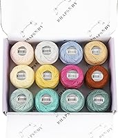 Vista 10 de Rhapsody Hilo de algodón perla tamaño 8 hilo de ganchillo Perle 12 bolas Set tejido a mano, bordado, sashiko, punto de cruz, costura, punto