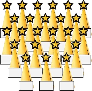 Chunful 24 DIY Craft Paper Gift Funny Star Trophy Award Decorations with Blank Card and Felt Graduation Rewards Prize for Kindergarten Preschool