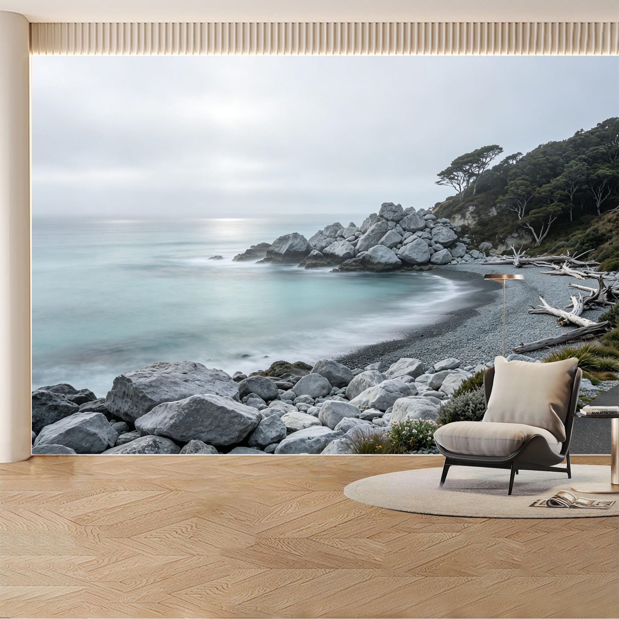 Custom Wall Mural Wallpaper Floral Meadow Landscape， 3D Effect Wall Decor Large Wall Art， Luxury Misty Nordic Removable SelfAdhesive Large Photo for Living Room， Bedroom， Office