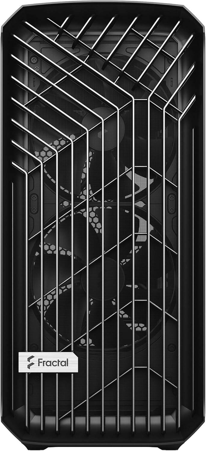 Fractal Design Torrent Black - Light Tint Tempered Glass Side Panel - Open Grille for Maximum air Intake - Two 180mm PWM and Three 140mm Fans Included - Type C - ATX Airflow Mid Tower PC Gaming Case